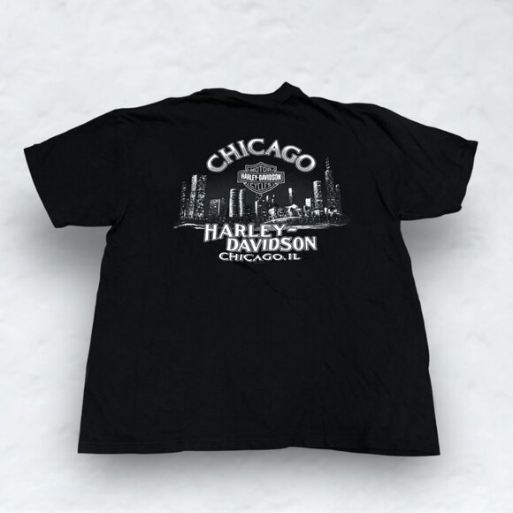 Harley Davidson Chicago (2005) Retro Graphic T Shirt - Picture 2 of 5